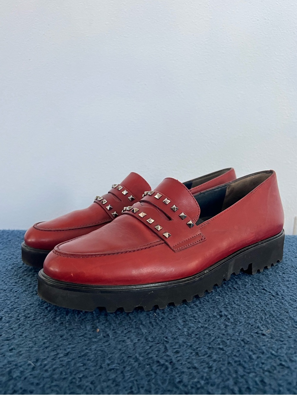 Paul Green Studded Charlie Loafer Burgundy US8